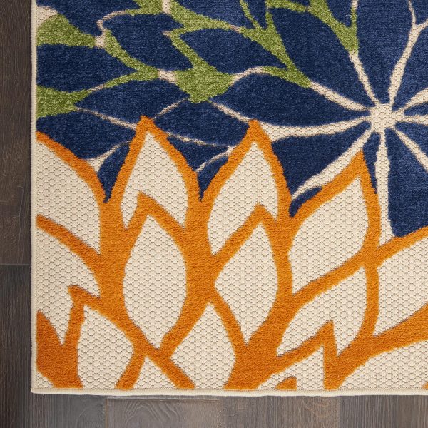 Nourison Aloha Indoor/Outdoor 5'3" x 7'5" Area Rug, Tropical, Botanical, Easy Clean, Non Shedding, Bed Room, Living Room, Dining Room, Deck, Backyard, Patio (5x7) - Image 5